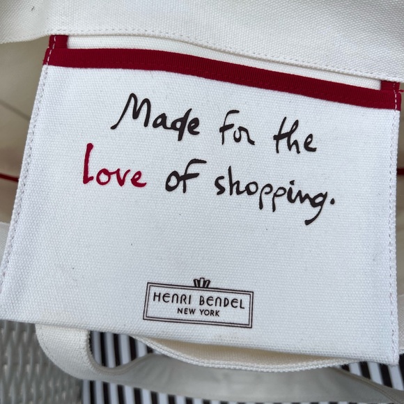 Henri Bendel "For the Love of Shopping" Canvas Tote Bag - Picture 9 of 9